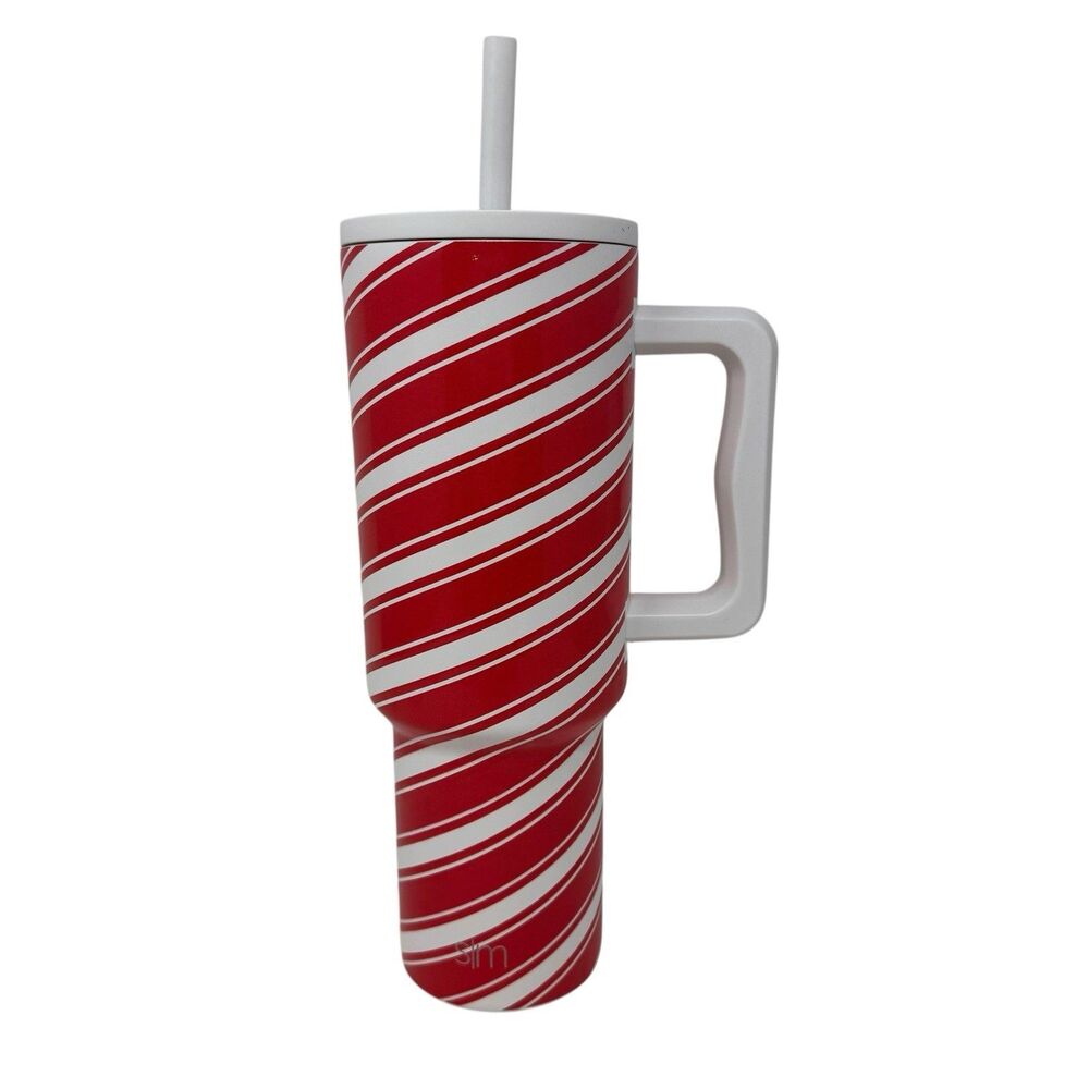 Simple Modern 40 oz Trek Tumbler with Handle and Straw Lid Candy Cane